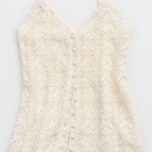 American Eagle Outfitters Cream Tank Top